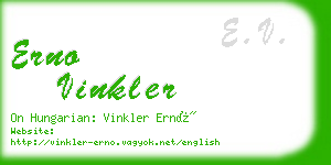 erno vinkler business card